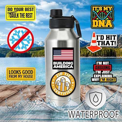 173 PCS Hard Hat Stickers for Adults - Funny (Dirty) for Water Bottle, Laptop, Helmet, Cars, Tool Box, Cars - Blue Collar Stickers for Men, Waterproof - Image 4
