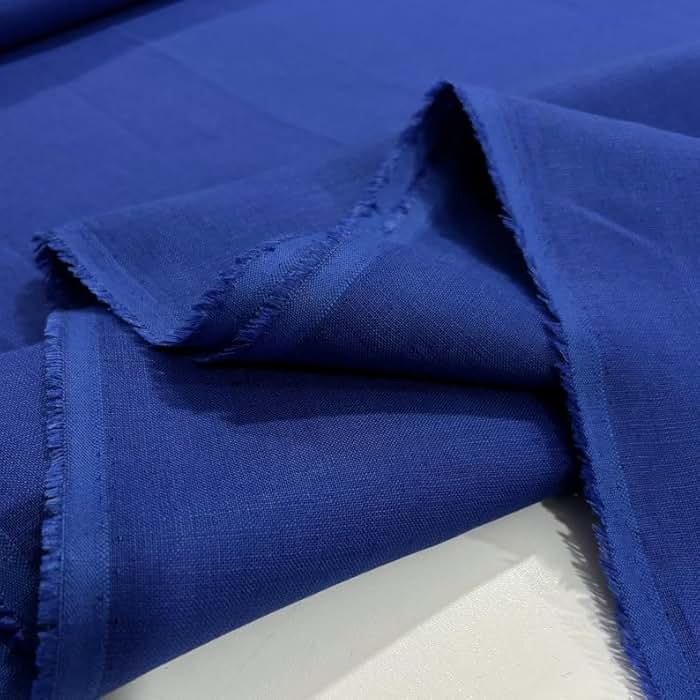 100% Linen Fabric Royal Blue European Linen, Dress-Clothing-Skirt Fabric, Home Textile(1.64 Yards or 59 inch Width) - Product Image