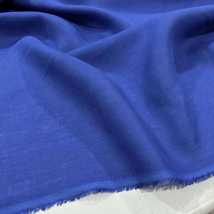 100% Linen Fabric Royal Blue European Linen, Dress-Clothing-Skirt Fabric, Home Textile(1.64 Yards or 59 inch Width) - Image 3