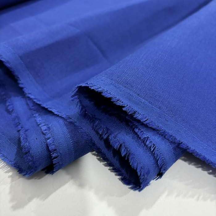 100% Linen Fabric Royal Blue European Linen, Dress-Clothing-Skirt Fabric, Home Textile(1.64 Yards or 59 inch Width) - Image 4