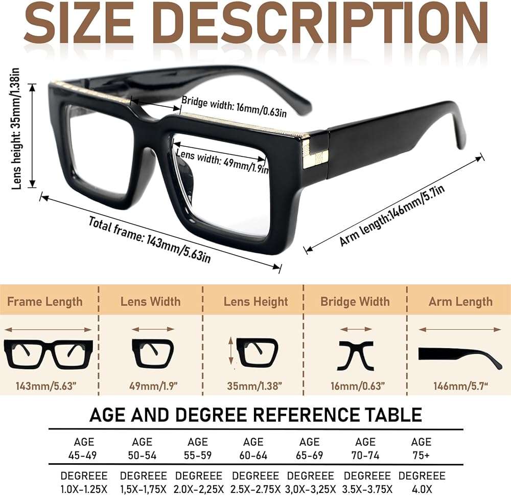 REAVEE 3 Pack Reading Glasses for Women Men, Blue Light Blocking Readers Stylish Square with Spring Hinge - Image 5