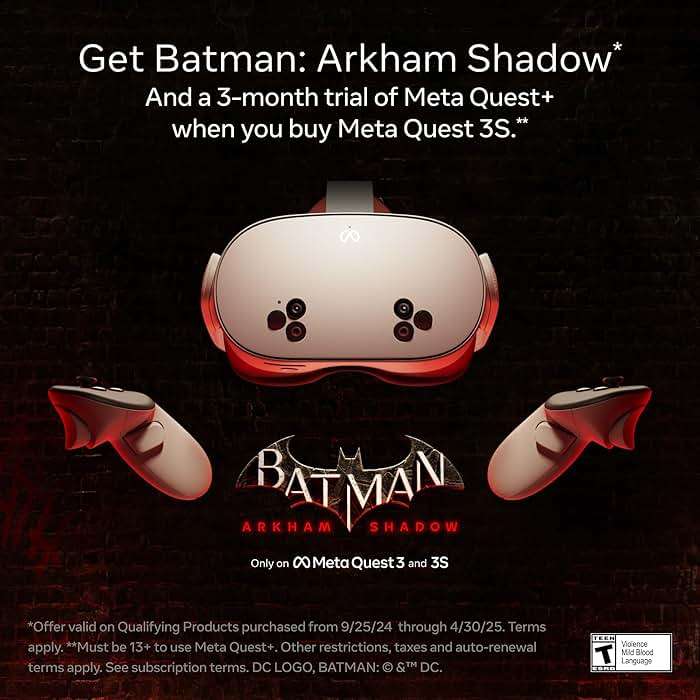 Meta Quest 3S 128GB — Get Batman: Arkham Shadow and a 3-Month Trial of Meta Horizon+ Included — All-in-One Headset - Image 2