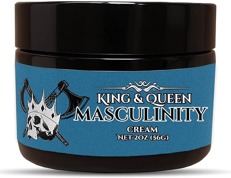 Masculinity Cream for Men – Herbal Vitality, Confidence & Daily Energy Support | Masculine Balance Blend 2 oz – King & Queen Wellness - Product Image