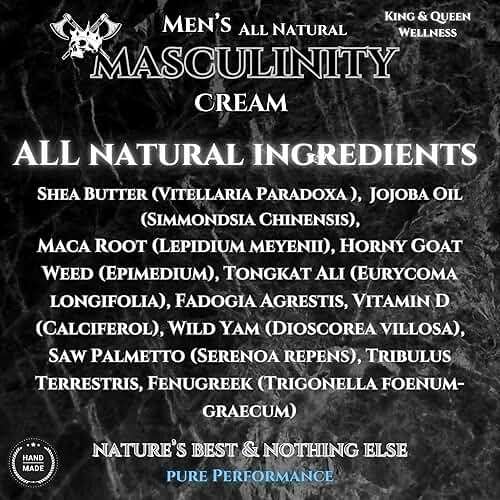 Masculinity Cream for Men – Herbal Vitality, Confidence & Daily Energy Support | Masculine Balance Blend 2 oz – King & Queen Wellness - Image 3