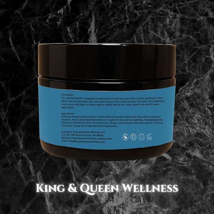 Masculinity Cream for Men – Herbal Vitality, Confidence & Daily Energy Support | Masculine Balance Blend 2 oz – King & Queen Wellness - Image 5