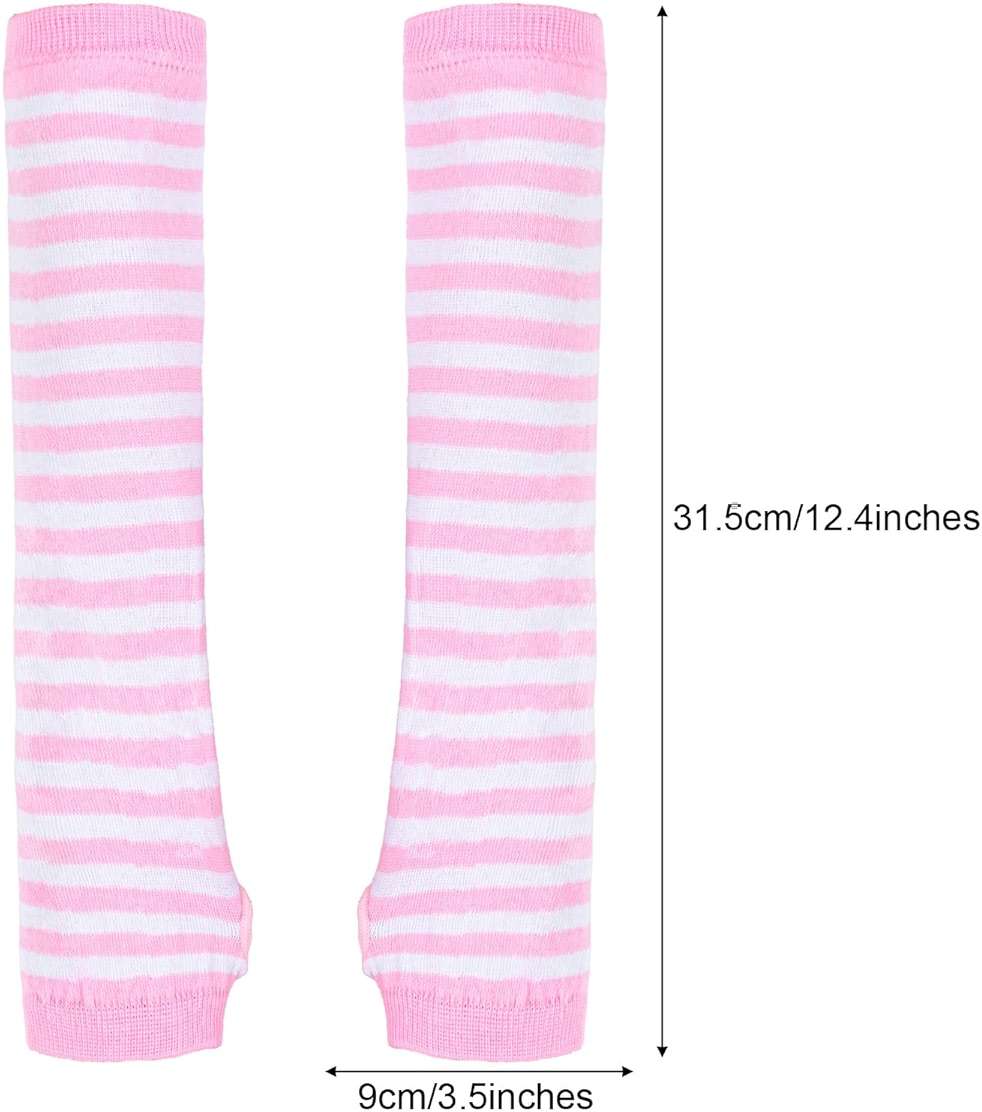 Tongcloud 6 Pairs Women Fingerless Gloves for Women Girls Winter Knitted Arm Warmers Gloves - Image 2