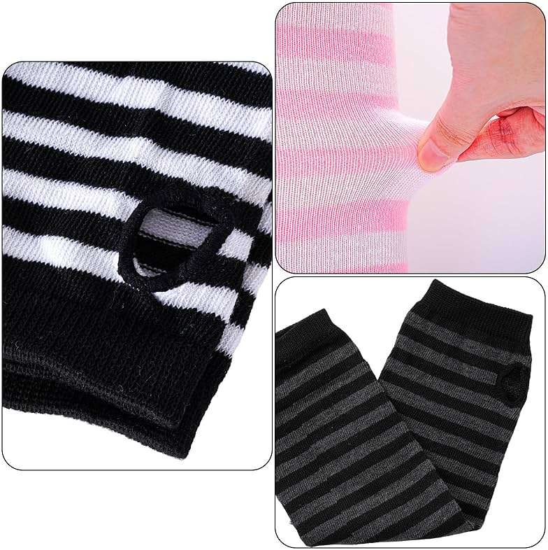 Tongcloud 6 Pairs Women Fingerless Gloves for Women Girls Winter Knitted Arm Warmers Gloves - Image 4