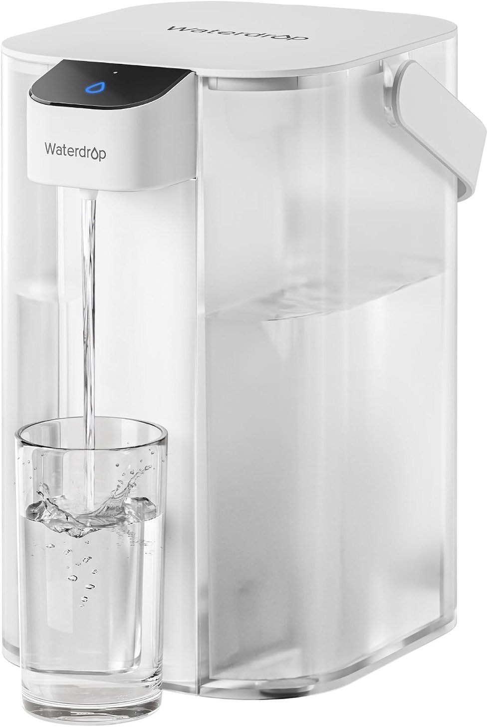 Waterdrop ED01W Electric Water Filter Pitcher, Reduce 99.6% of Lead and 45+ Impurities, 15-Cup 200-Gallon Capacity, Rechargeable Instant Dispenser, NSF/ANSI 42&53&401&372, Does not Lower TDS, White - Product Image