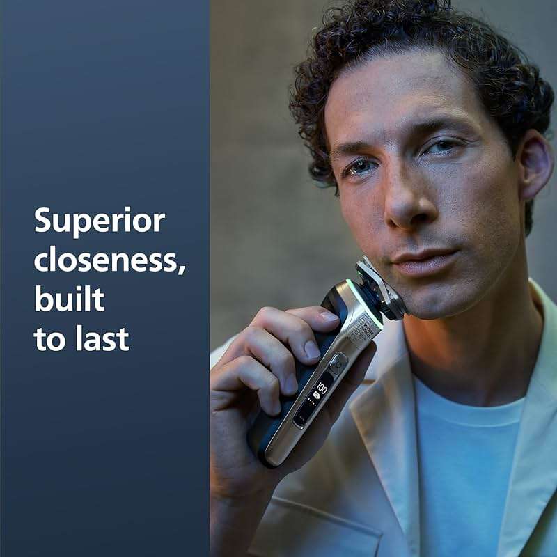 Philips Norelco Shaver Series 9000 Space Grade Edition, Wet & Dry Electric Shaver, with Lift & Cut Shaving System, Pop-up Trimmer, Cleaning Pod & 3 Cartridges, Charge Stand & Travel Case, S9979/92 - Image 2
