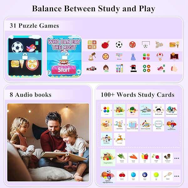 KALINCO Kids Smart Watch, 30+ Games Camera Video Pedometer Kids Watch, Music Player, Alarm, Audiostory, Torch, Step Counter, Educational Toys for Children Age 5-12 - Image 4