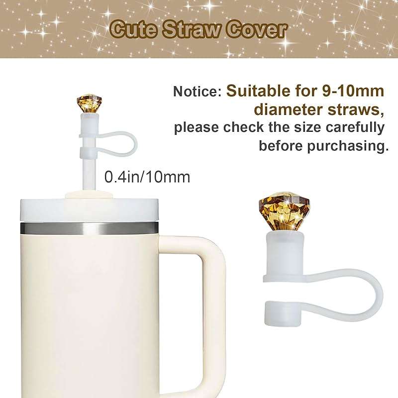 VirgoCCY Stanley Cup Accessories Set 30&40 Oz, Includes 0.4in Straw Covers, Water Bottle Handle Strap, Cute Stanley Charms and Silicone Boot. - Image 4