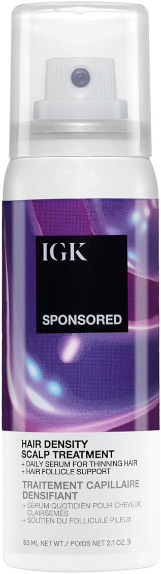 IGK SPONSORED Scalp Treatment for Hair Growth | Thickening Serum for Thinning Hair | Clinically Tested Mist for Hair Density and Volume | 2.1 Oz - Product Image