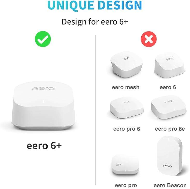2Pack Wall Mount Holder for eero 6 Plus 6+ and eero 6 Router Mesh Wi-Fi System,Wall Mount Stand Bracket for eero 6 Plus and eero 6 tri-Band Mesh,Wall Bracket for eero 6+ Extender Router Wire Organizer - Image 3