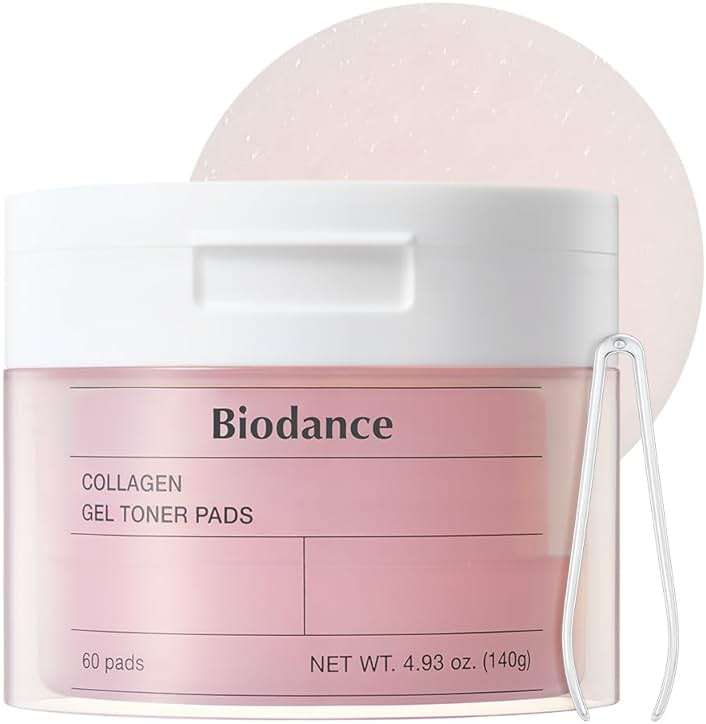 Biodance Collagen Gel Toner Pads, Pore Minimizer for Face, Improving Elasticity, Plumping Toner Pads for Sensitive Skin, Pre-Soaked Pads, Korean Skin Care, Mothers Day Giftsㅣ60 Pads - Image 1