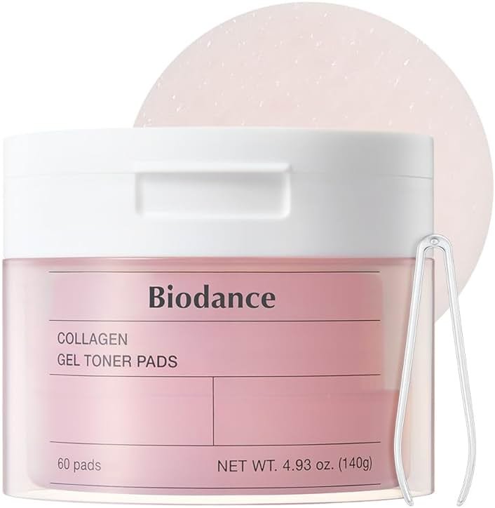 Biodance Collagen Gel Toner Pads, Pore Minimizer for Face, Improving Elasticity, Plumping Toner Pads for Sensitive Skin, Pre-Soaked Pads, Korean Skin Care, Mothers Day Giftsㅣ60 Pads - Product Image