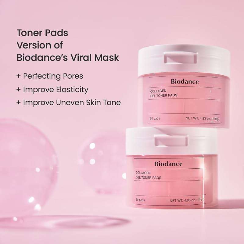 Biodance Collagen Gel Toner Pads, Pore Minimizer for Face, Improving Elasticity, Plumping Toner Pads for Sensitive Skin, Pre-Soaked Pads, Korean Skin Care, Mothers Day Giftsㅣ60 Pads - Image 4