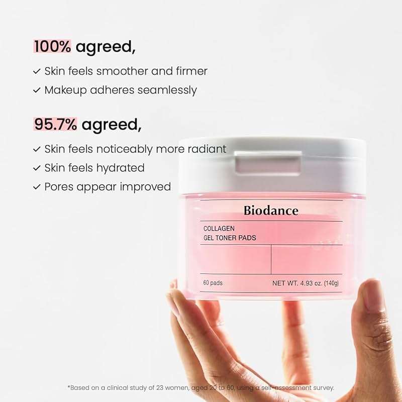 Biodance Collagen Gel Toner Pads, Pore Minimizer for Face, Improving Elasticity, Plumping Toner Pads for Sensitive Skin, Pre-Soaked Pads, Korean Skin Care, Mothers Day Giftsㅣ60 Pads - Image 5