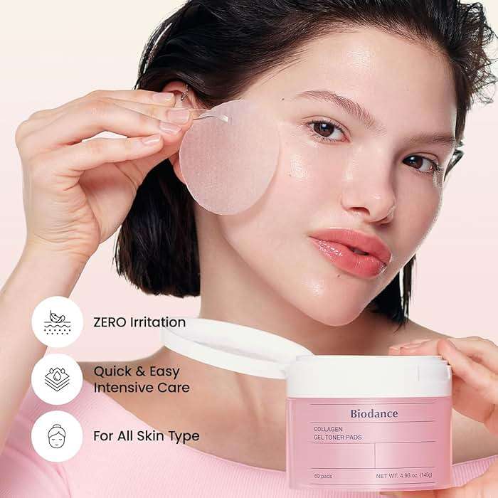 Biodance Collagen Gel Toner Pads, Pore Minimizer for Face, Improving Elasticity, Plumping Toner Pads for Sensitive Skin, Pre-Soaked Pads, Korean Skin Care, Mothers Day Giftsㅣ60 Pads - Image 6