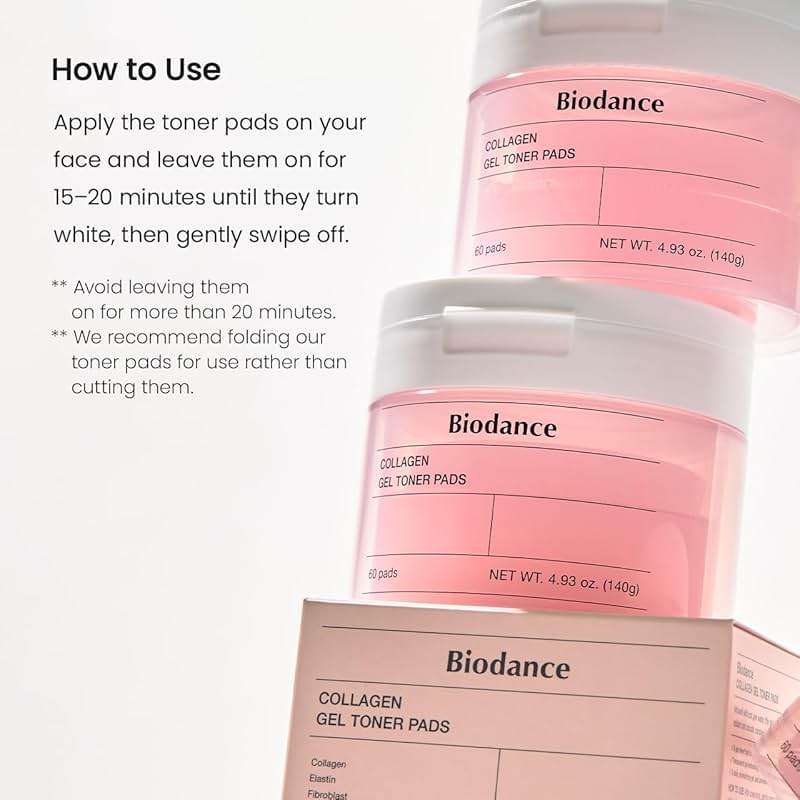 Biodance Collagen Gel Toner Pads, Pore Minimizer for Face, Improving Elasticity, Plumping Toner Pads for Sensitive Skin, Pre-Soaked Pads, Korean Skin Care, Mothers Day Giftsㅣ60 Pads - Image 9
