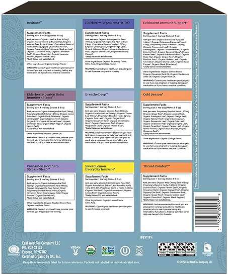 Organic Sampler Gift Box-5 Tea Bags per Flavor (45 Tea Bags)-Delicious Wellness Immunity Teas-9 Herbal Teas-Caffeine-Free Tea Variety Pack-Tea Gift Set - Image 2