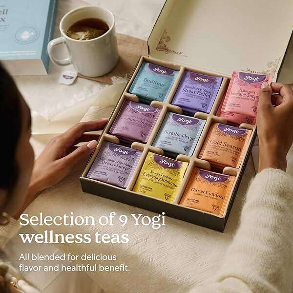 Organic Sampler Gift Box-5 Tea Bags per Flavor (45 Tea Bags)-Delicious Wellness Immunity Teas-9 Herbal Teas-Caffeine-Free Tea Variety Pack-Tea Gift Set - Image 6