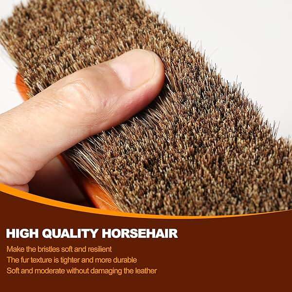 YEHFHSU 4 Pcs Shoe Brush, Boot Brush, Horse Hair Brush for Leather, Shoe Polish Brush, Professional Leather Shoe Care Brushes, Horsehair Shoe Shine Brush Cleaning Brush Care Clean Dauber Applicators - Image 5