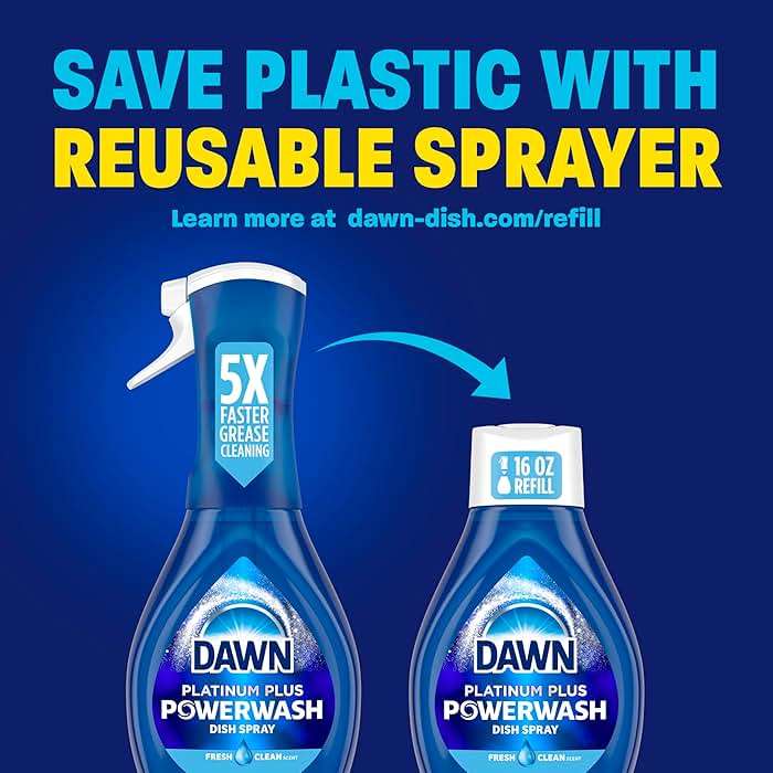 Dawn Powerwash Spray, Dish Soap, Dishwashing Liquid, Cleaning Supplies, Fresh Pine, 1 Starter Kit, 16 Fl Oz - Image 8