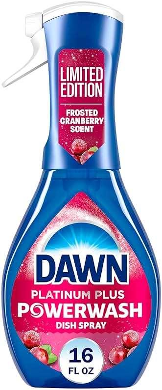 Dawn Powerwash Spray, Dish Soap, Dishwashing Liquid, Cleaning Supplies, Frosted Cranberry, 1 Starter Kit, 16 Fl Oz - Image 1