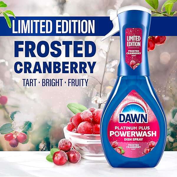 Dawn Powerwash Spray, Dish Soap, Dishwashing Liquid, Cleaning Supplies, Frosted Cranberry, 1 Starter Kit, 16 Fl Oz - Image 2