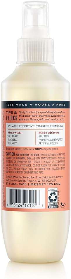 MRS. MEYER'S Clean Day Cat Deodorizing Spray, White Peach Scent, 8oz - Image 2