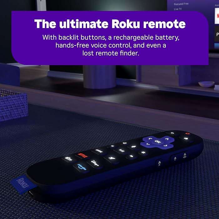 Roku Ultra - Ultimate Streaming Player - 4K Streaming Device for TV with HDR10+, Dolby Vision & Atmos - Bluetooth & Wi-Fi 6 - Rechargeable Voice Remote Pro with Backlit Buttons - Free & Live TV - Image 4