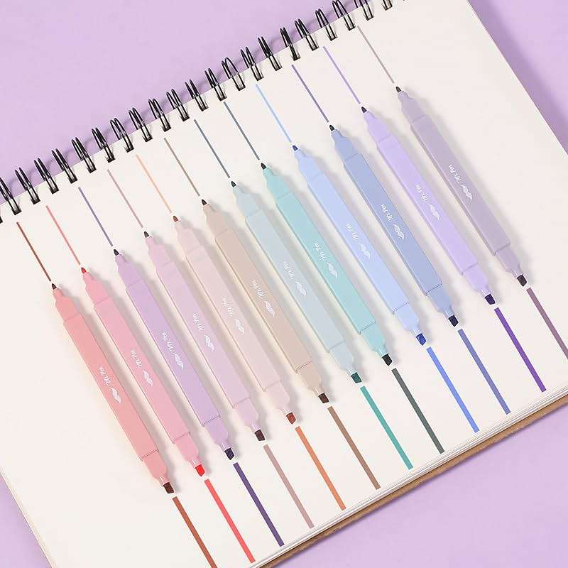 Mr. Pen- Dual Tip Aesthetic Highlighters, 12 pcs, Chisel & Fine Tip, Cute Highlighters Assorted Colors for Journaling, Highlighting, Underlining, Fast Dry, Back to School Supplies - Image 6