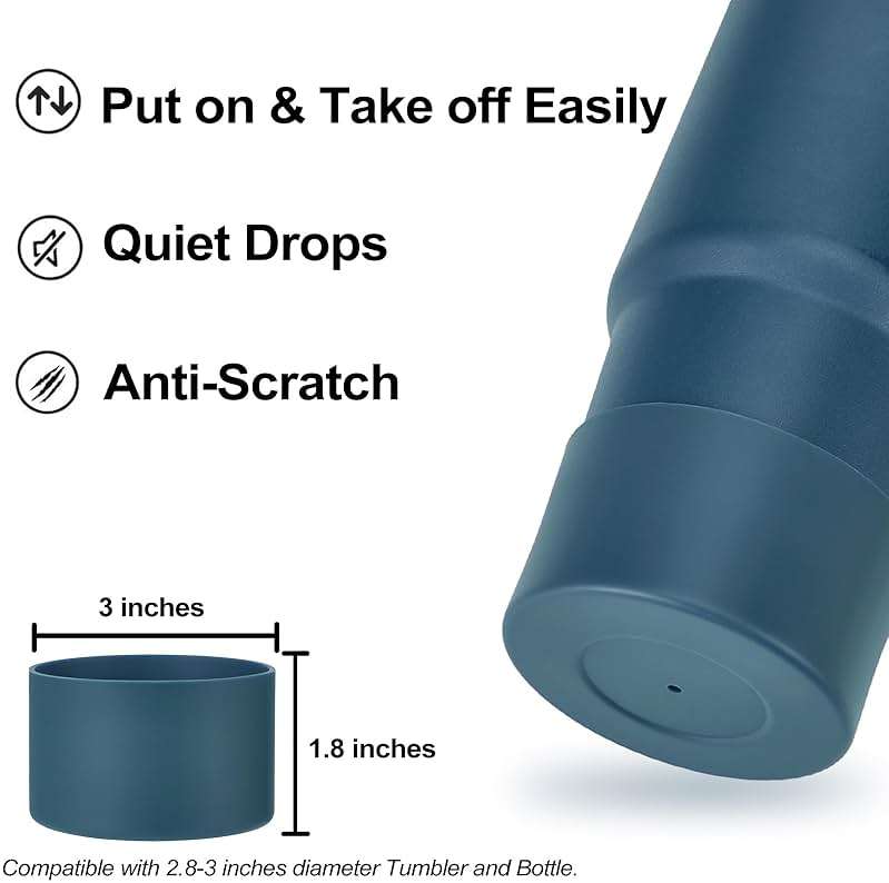 HYZ 8 Piece Accessories for Stanley Cup, Silicone Spill Proof Stopper Set and Protective Boot Including Straw Cover Cap for Stanley H2.0 20oz 30oz 40oz Tumbler, Blue Spruce - Image 6