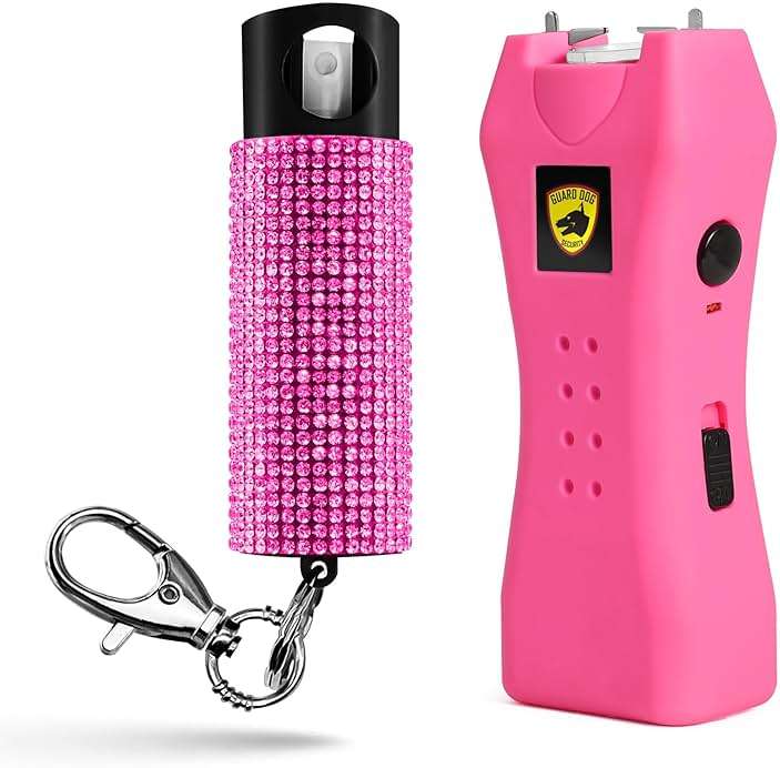 Guard Dog Security Pepper Spray and Stun Gun Flashlight, Rechargeable, Self-Defense Keychain for Women, Pepper Spray Stun Gun Combo, Personal Security Value Set, Rechargeable Flashlight - Image 1