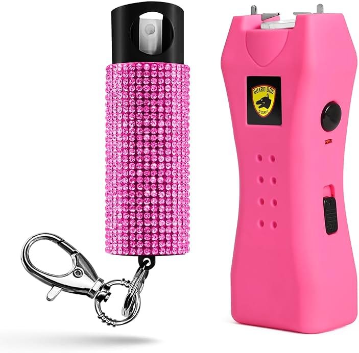Guard Dog Security Pepper Spray and Stun Gun Flashlight, Rechargeable, Self-Defense Keychain for Women, Pepper Spray Stun Gun Combo, Personal Security Value Set, Rechargeable Flashlight - Product Image