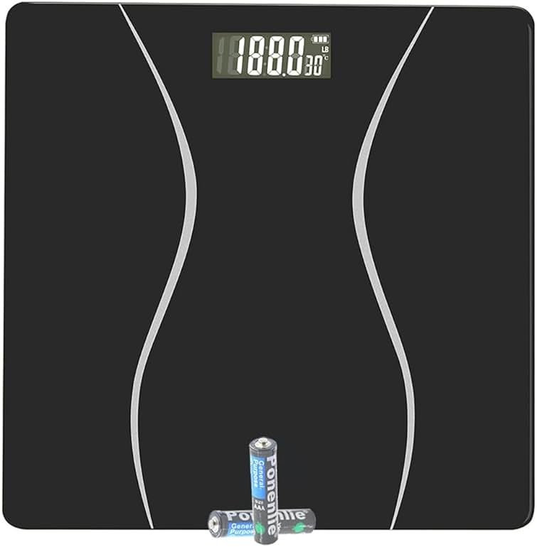 Scale for Body Weight, Digital Bathroom Scale, Weight Scales for People,Body Scale,Black,Max:400LB/180KG,2 Weighing Units: LB/KG - Product Image