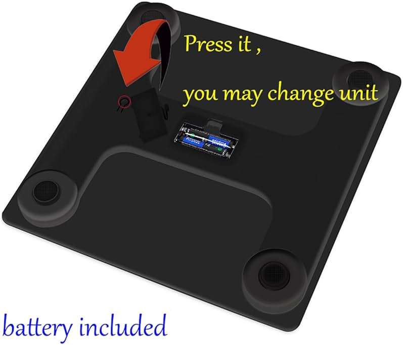 Scale for Body Weight, Digital Bathroom Scale, Weight Scales for People,Body Scale,Black,Max:400LB/180KG,2 Weighing Units: LB/KG - Image 4