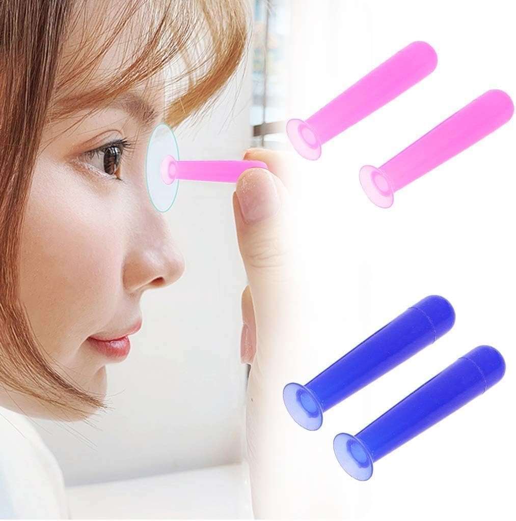 2Pcs Handy Silicone Contact Lenses Small Suction Cups Stick RGP Inserter Remover Contact Lens Cases Accessories for Health and Household Contact Lens Care(Blue) - Image 4