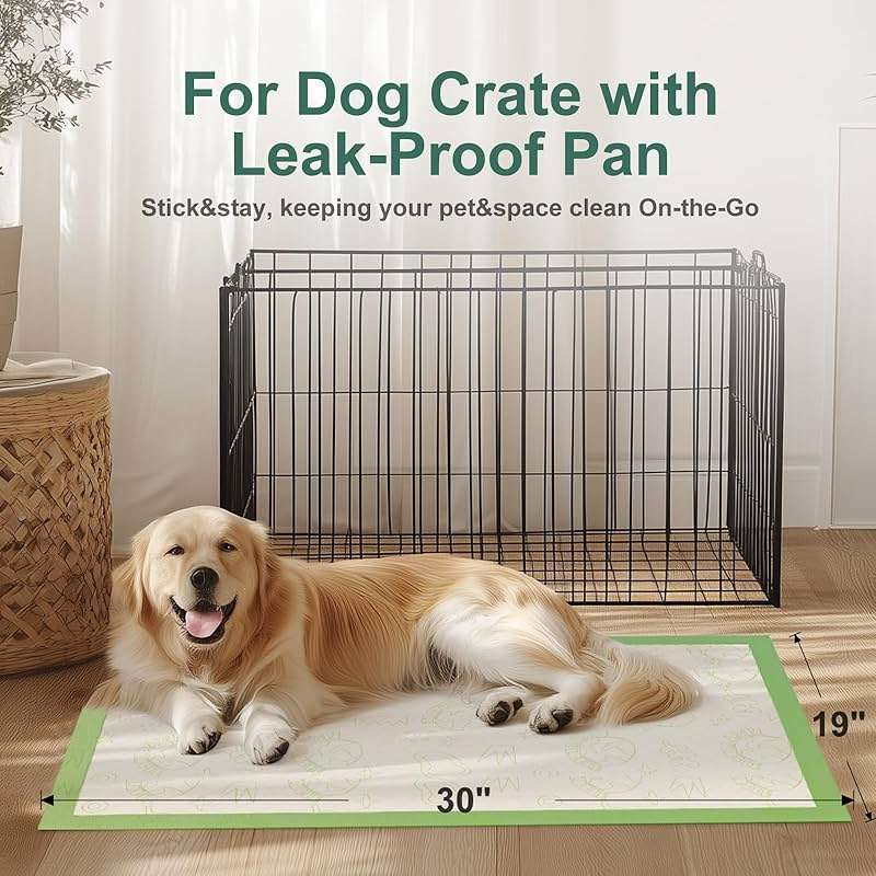 Dog Pee Pads with Adhesive Strips 50Count, 19"X30" Extra Large Disposable Pee Pads for Dogs, Non-Slip Puppy Training Pads for Crate/Cage/Carrier - Image 2