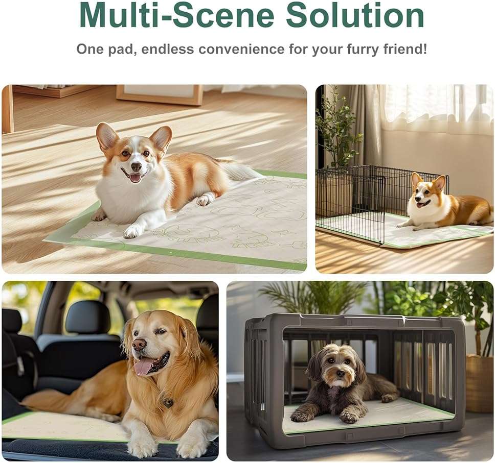 Dog Pee Pads with Adhesive Strips 50Count, 19"X30" Extra Large Disposable Pee Pads for Dogs, Non-Slip Puppy Training Pads for Crate/Cage/Carrier - Image 7