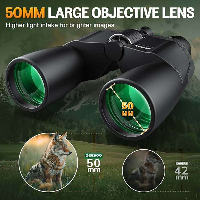 Deesoo 12-36x50 HD Binoculars for Adults - High Powered Binoculars with Clear Low Light Vision for Bird Watching - Zoom Binocular with Large View for Hunting Cruise Ship Travel Hiking Opera - Image 5