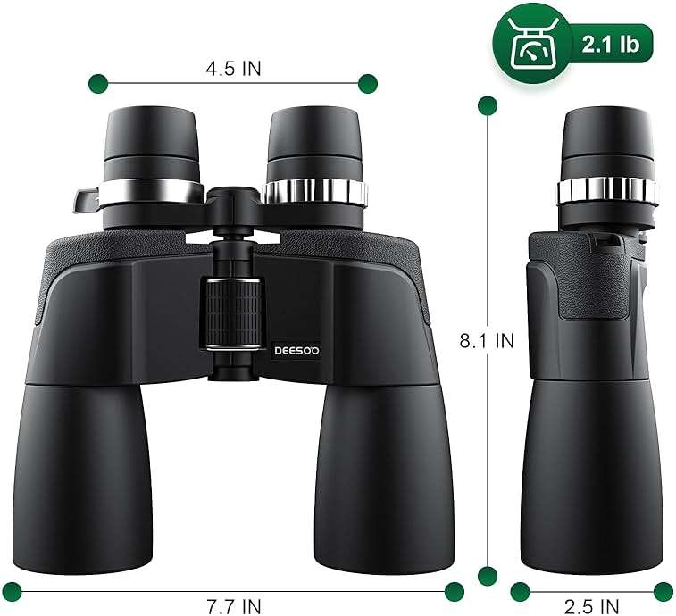 Deesoo 12-36x50 HD Binoculars for Adults - High Powered Binoculars with Clear Low Light Vision for Bird Watching - Zoom Binocular with Large View for Hunting Cruise Ship Travel Hiking Opera - Image 8
