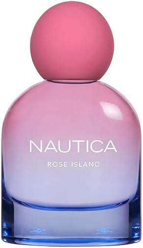 Nautica for Her Rose Island Eau De Parfum, 1.6 Fl Oz (Pack of 1), Notes of Lemon, Rose, and Musk, Women's Fragrance, Long Lasting, Mood-Boosting Fragrance, Vegan Formula - Image 1