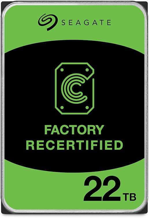 Seagate Exos 22TB SATA HDD 6Gb/s 7200RPM 3.5-inch Enterprise Hard Drive (ST22000NM000C) (Renewed) - Image 1