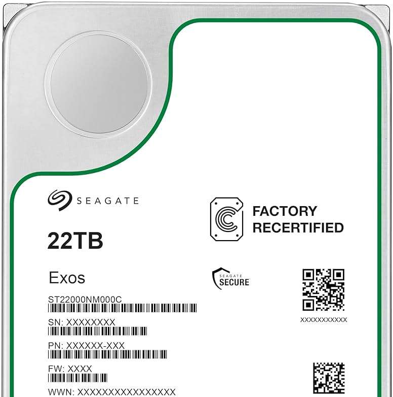 Seagate Exos 22TB SATA HDD 6Gb/s 7200RPM 3.5-inch Enterprise Hard Drive (ST22000NM000C) (Renewed) - Image 5