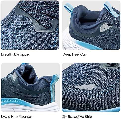 NORTIV 8 Men's Walking Shoes Running Tennis Cushioning ActiveBreeze Non Slip Athletic Gym Workout Comfortable Fashion Sneakers - Image 5