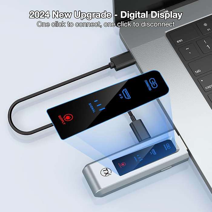 Wireless HDMI Transmitter and Receiver, HD Extender Plug & Play Portable 2.4G/5G with LED Screen Wireless HDMI Kit for Streaming Video and Audio to Monitor from Laptop/PC/TV Box/Projector - Image 2