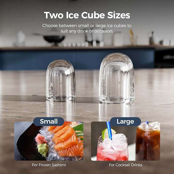 Electactic Ice Makers Countertop,26Lbs/24H,9 Cubes in 6 Mins,Portable Ice Maker Machine with Self-Cleaning,2 Sizes of Bullet Ice,Perfect for Home Kitchen(Black) - Image 4