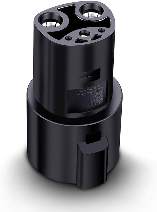 Lectron J1772 to Tesla Adapter 80 Amp (240V) - EV Charging Adapter Compatible with Tesla Model S/3/X/Y/Cybertruck and All Electric Vehicles in the NACS Alliance (Black) - Product Image
