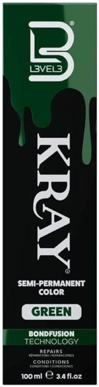 L3 - Level 3 Kray Semi Permanent Hair Color - Semi Permanent Hair Dye with Aloe Vera - Green - Product Image